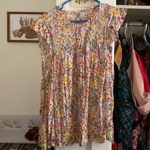 Flowy floral babydoll top